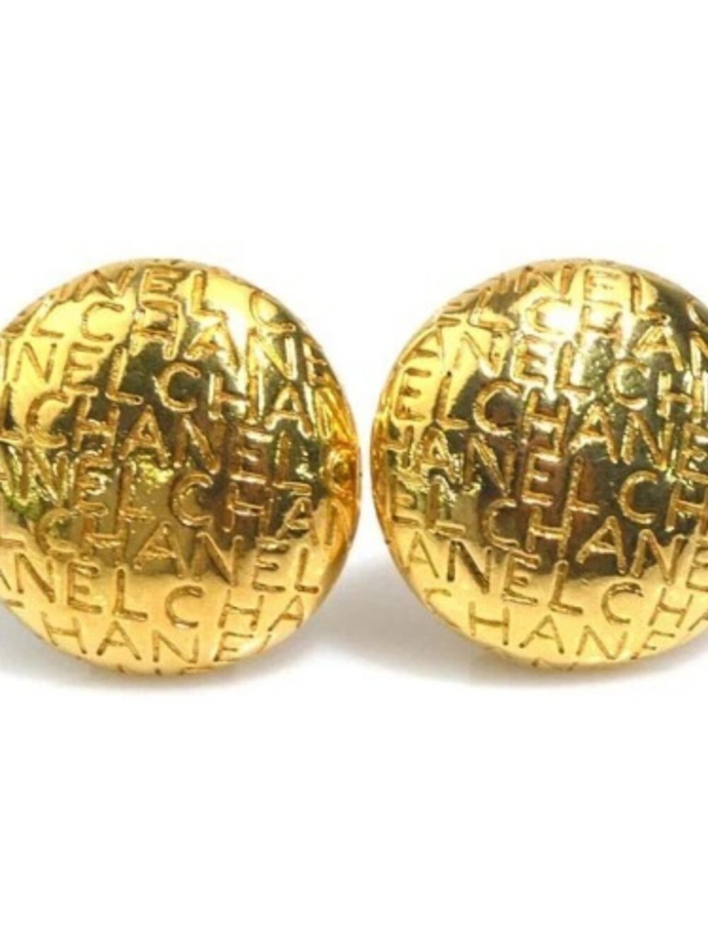 Auth CHANEL Logo Clip on Earrings Gold Metal - e61650a
